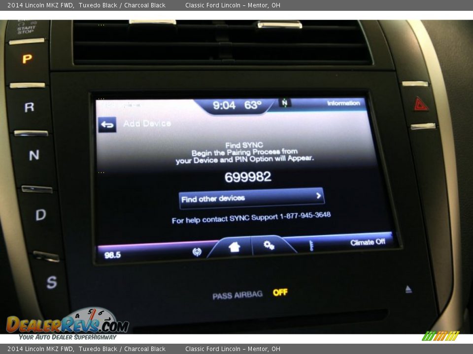 2014 Lincoln MKZ FWD Tuxedo Black / Charcoal Black Photo #17