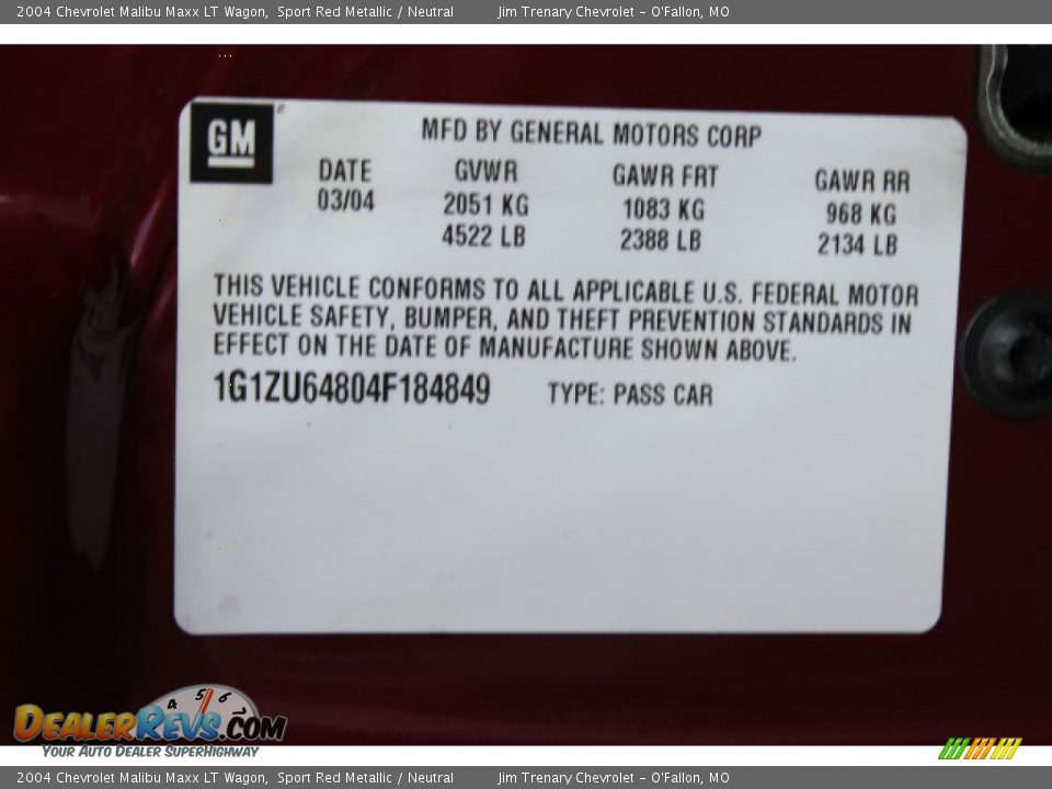 2004 Chevrolet Malibu Maxx LT Wagon Sport Red Metallic / Neutral Photo #17