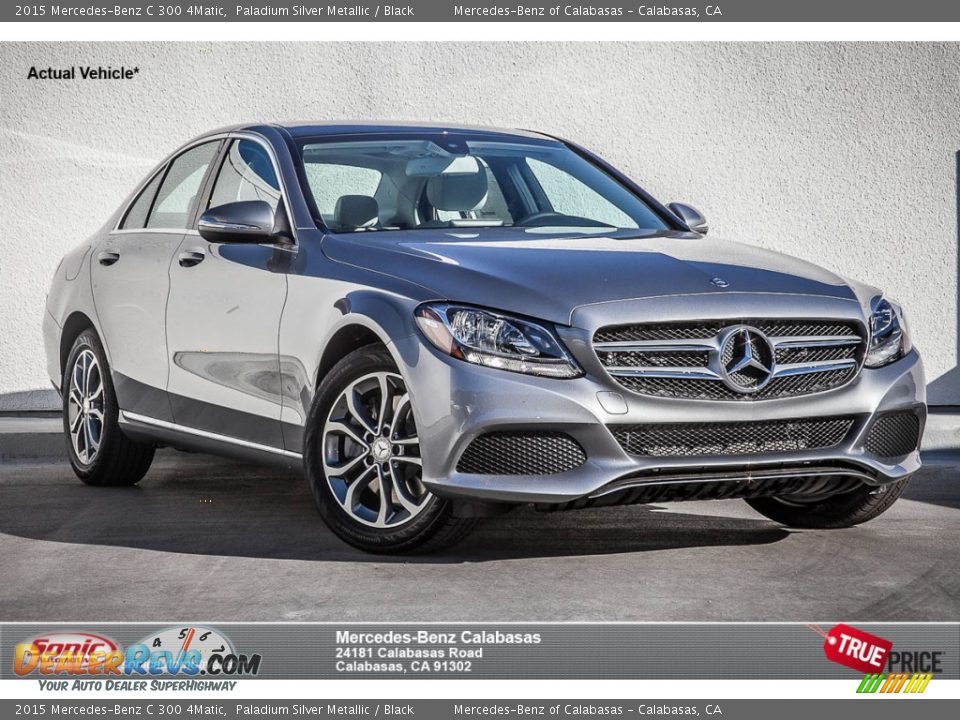 2015 Mercedes-Benz C 300 4Matic Paladium Silver Metallic / Black Photo #1