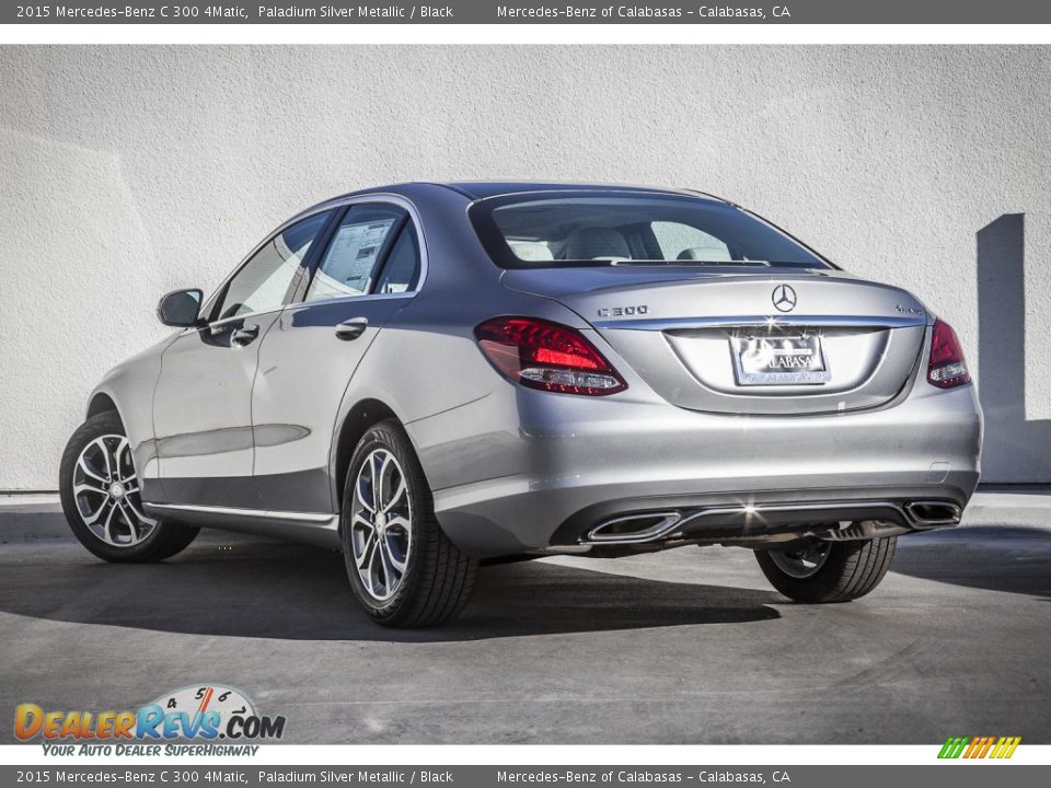 2015 Mercedes-Benz C 300 4Matic Paladium Silver Metallic / Black Photo #2