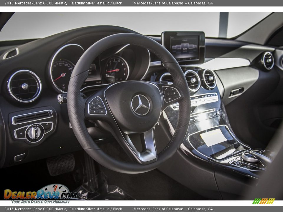 2015 Mercedes-Benz C 300 4Matic Paladium Silver Metallic / Black Photo #5