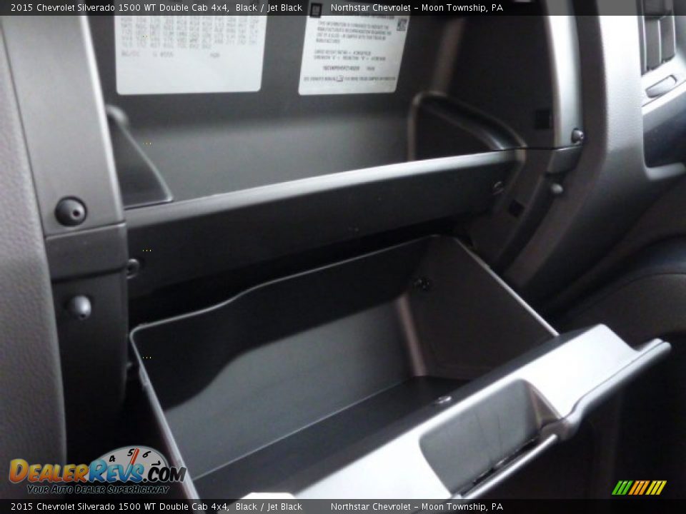 2015 Chevrolet Silverado 1500 WT Double Cab 4x4 Black / Jet Black Photo #20