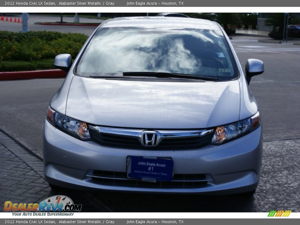 2012 Honda Civic LX Sedan Alabaster Silver Metallic / Gray Photo #3