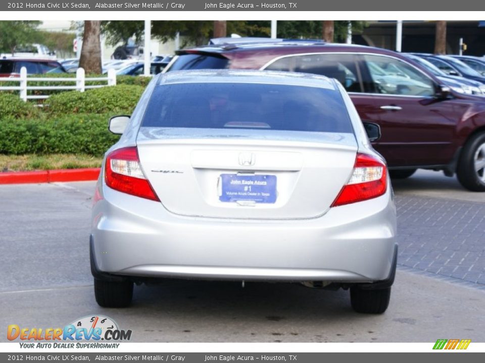2012 Honda Civic LX Sedan Alabaster Silver Metallic / Gray Photo #4