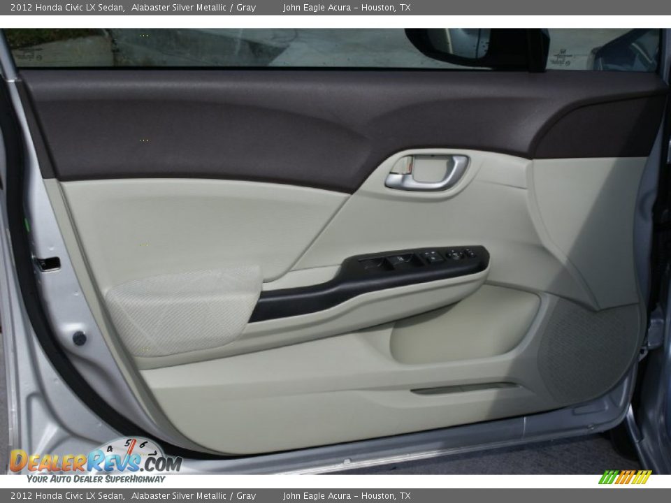 2012 Honda Civic LX Sedan Alabaster Silver Metallic / Gray Photo #10