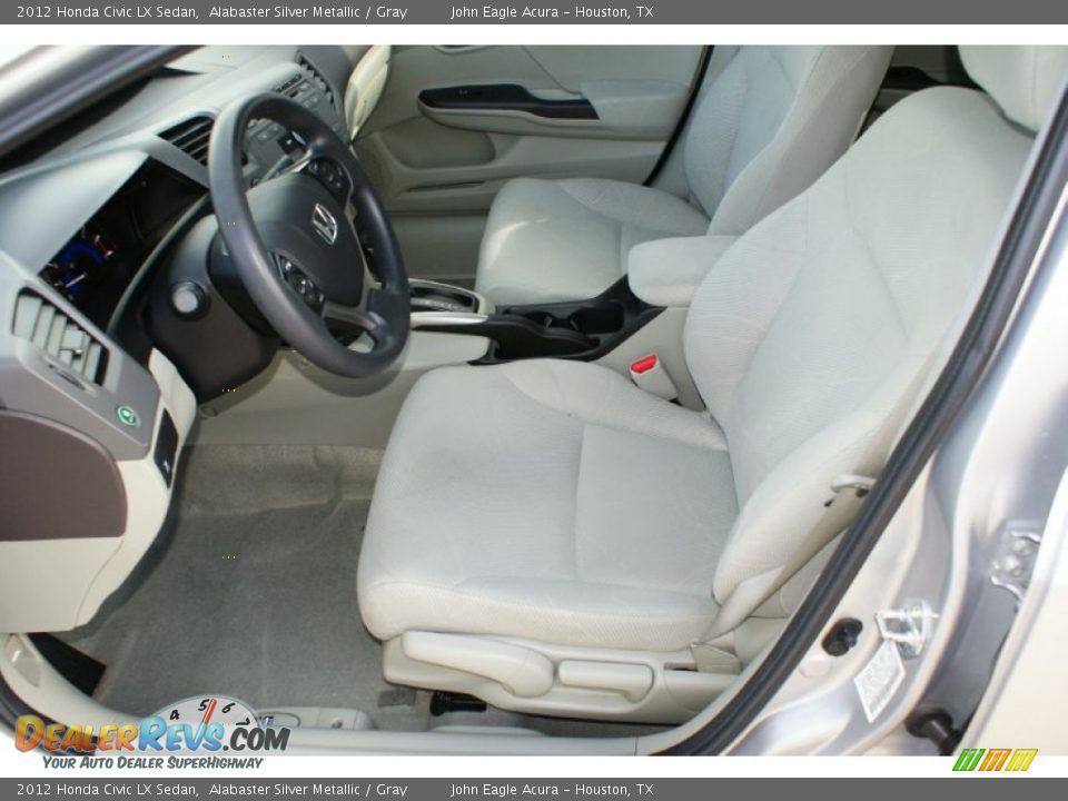 2012 Honda Civic LX Sedan Alabaster Silver Metallic / Gray Photo #11
