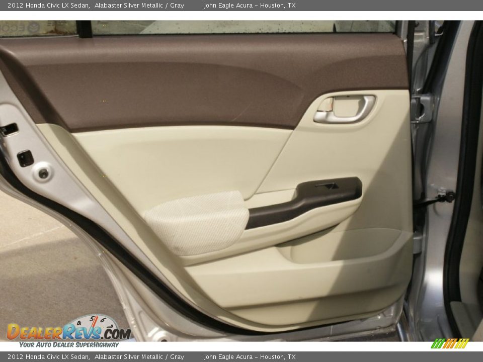 2012 Honda Civic LX Sedan Alabaster Silver Metallic / Gray Photo #13