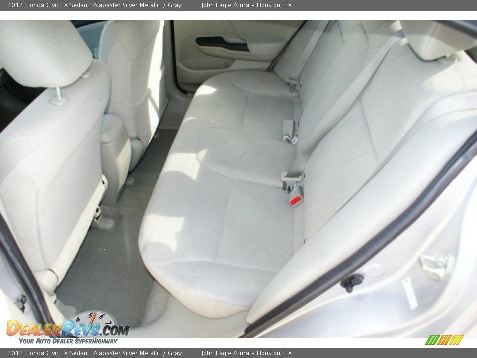 2012 Honda Civic LX Sedan Alabaster Silver Metallic / Gray Photo #14