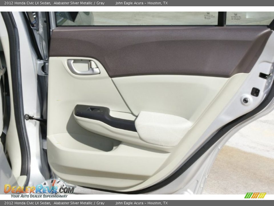 2012 Honda Civic LX Sedan Alabaster Silver Metallic / Gray Photo #16