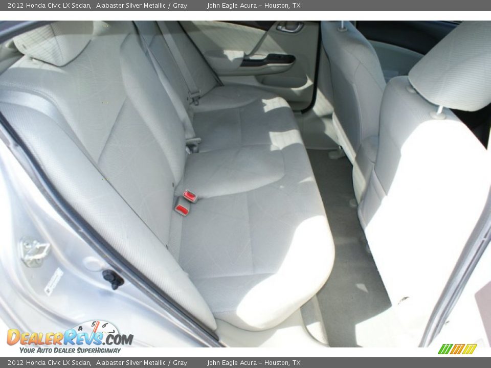 2012 Honda Civic LX Sedan Alabaster Silver Metallic / Gray Photo #17