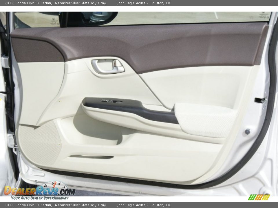 2012 Honda Civic LX Sedan Alabaster Silver Metallic / Gray Photo #19