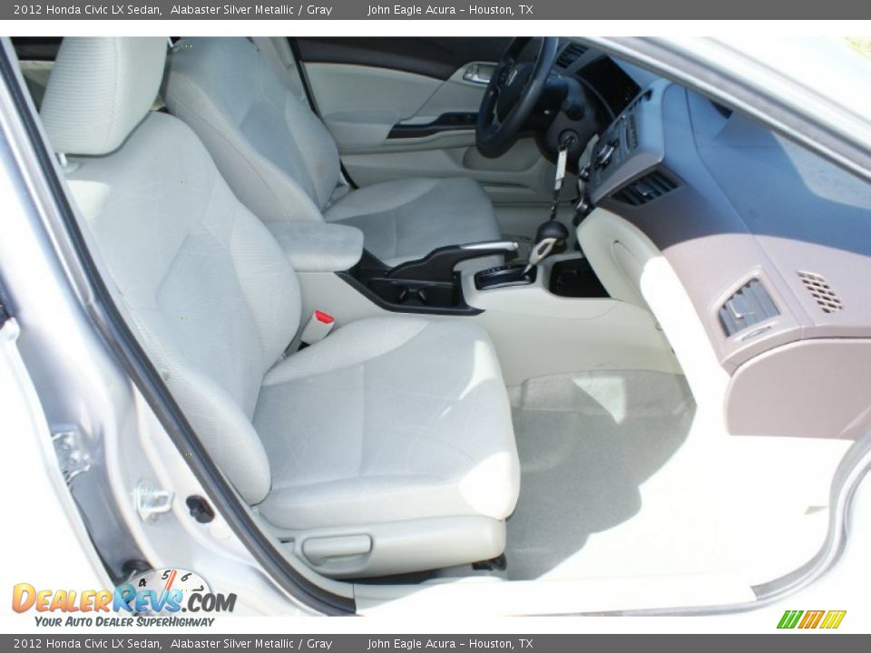 2012 Honda Civic LX Sedan Alabaster Silver Metallic / Gray Photo #20
