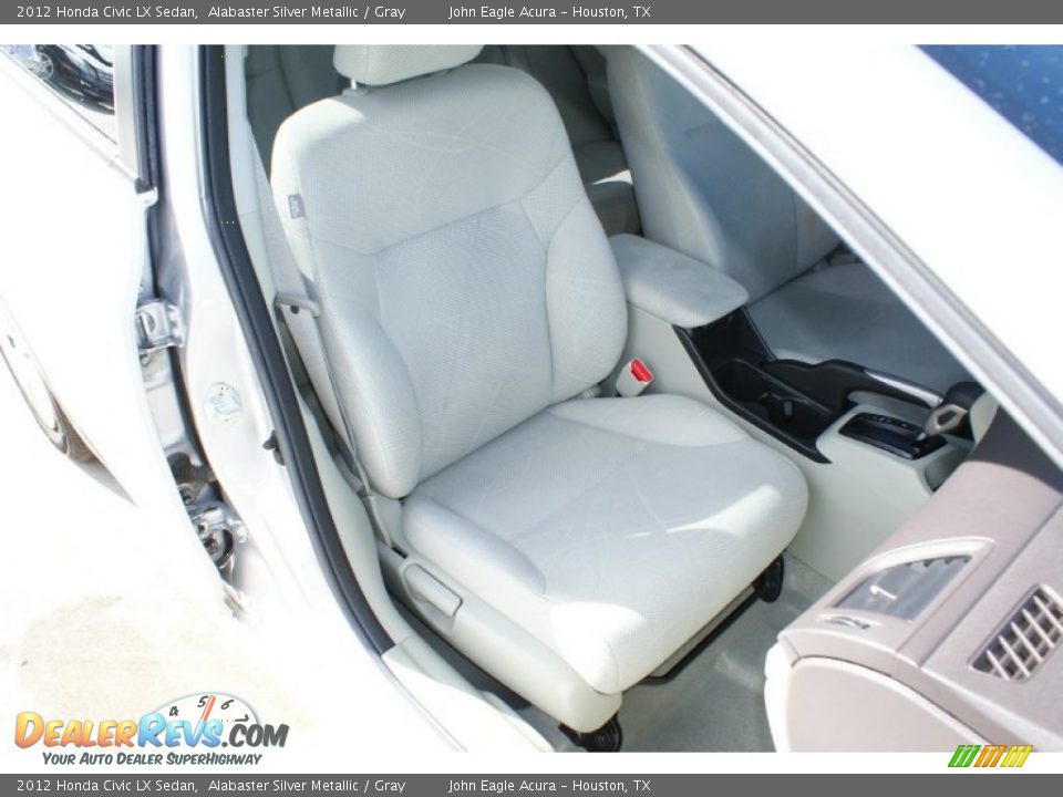 2012 Honda Civic LX Sedan Alabaster Silver Metallic / Gray Photo #21