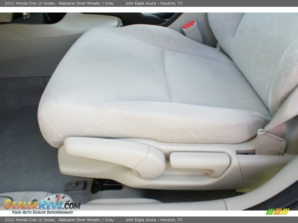2012 Honda Civic LX Sedan Alabaster Silver Metallic / Gray Photo #22