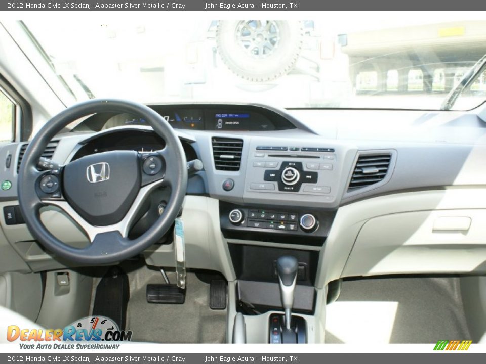 2012 Honda Civic LX Sedan Alabaster Silver Metallic / Gray Photo #23