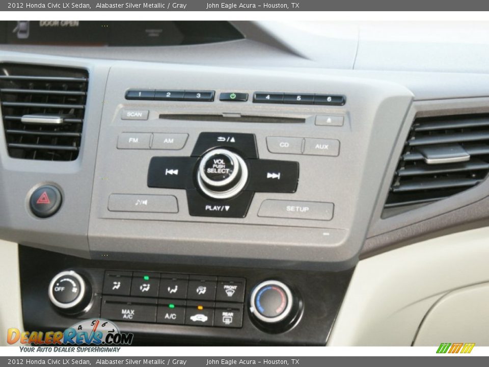 2012 Honda Civic LX Sedan Alabaster Silver Metallic / Gray Photo #25