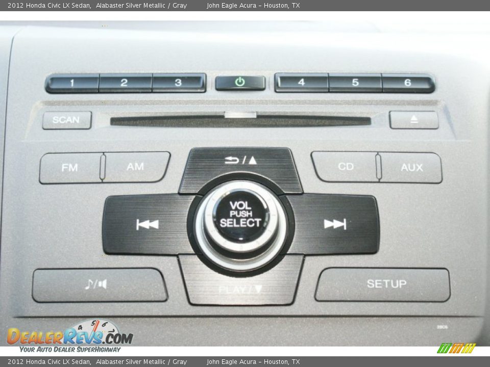 2012 Honda Civic LX Sedan Alabaster Silver Metallic / Gray Photo #27