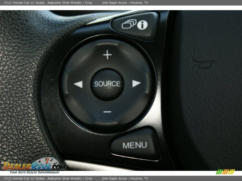 2012 Honda Civic LX Sedan Alabaster Silver Metallic / Gray Photo #32