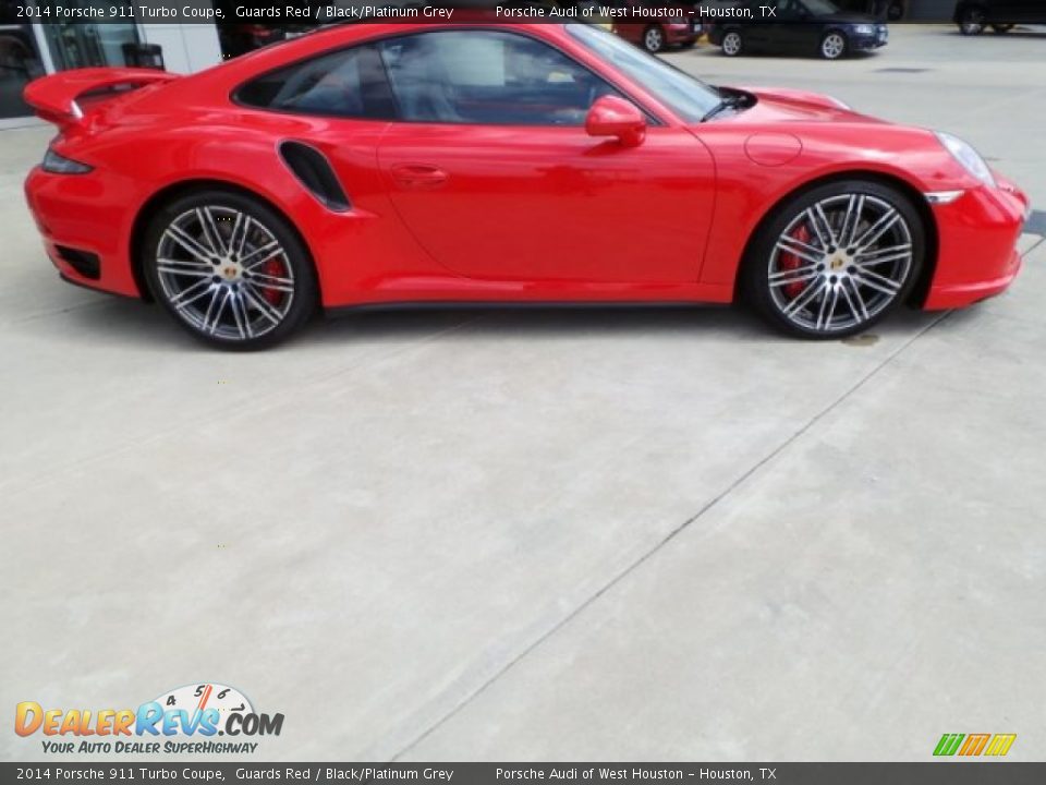 2014 Porsche 911 Turbo Coupe Guards Red / Black/Platinum Grey Photo #8