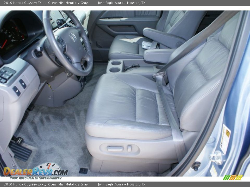 2010 Honda Odyssey EX-L Ocean Mist Metallic / Gray Photo #10