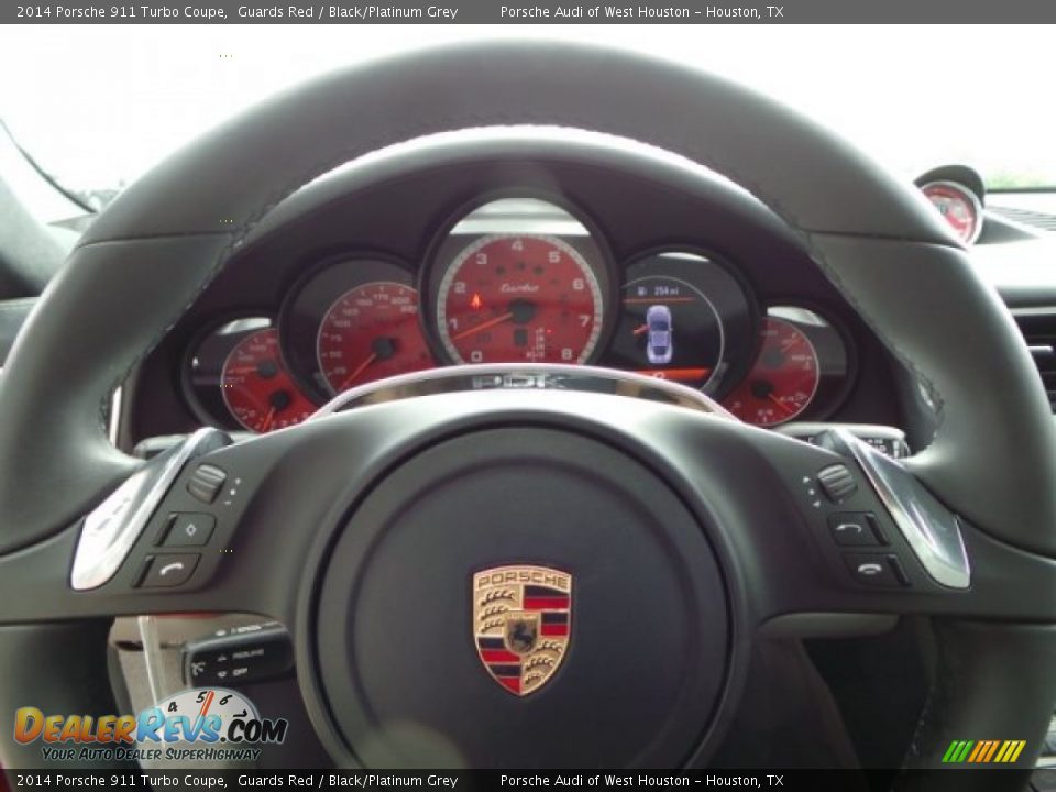 2014 Porsche 911 Turbo Coupe Guards Red / Black/Platinum Grey Photo #29