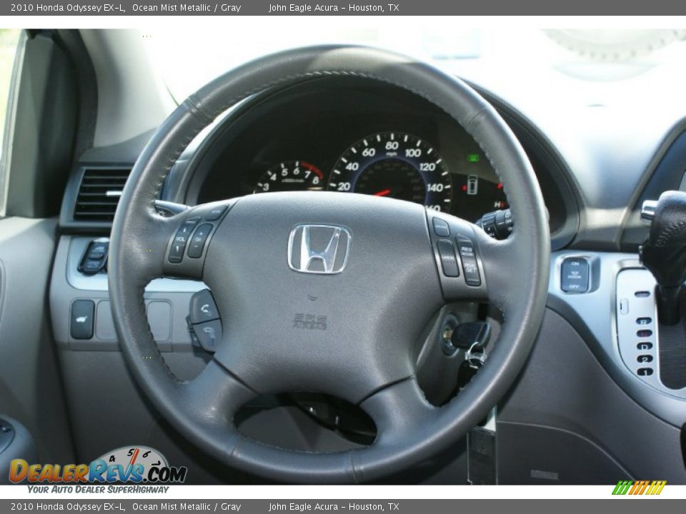 2010 Honda Odyssey EX-L Ocean Mist Metallic / Gray Photo #28