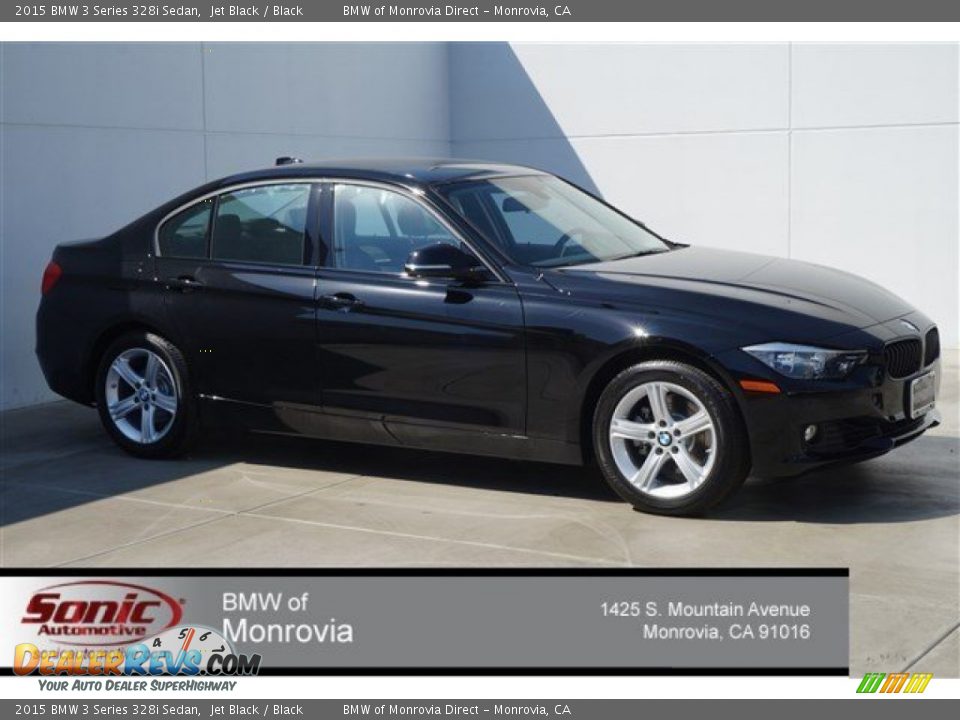 2015 BMW 3 Series 328i Sedan Jet Black / Black Photo #1