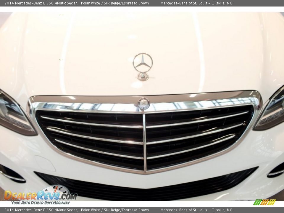 2014 Mercedes-Benz E 350 4Matic Sedan Polar White / Silk Beige/Espresso Brown Photo #11