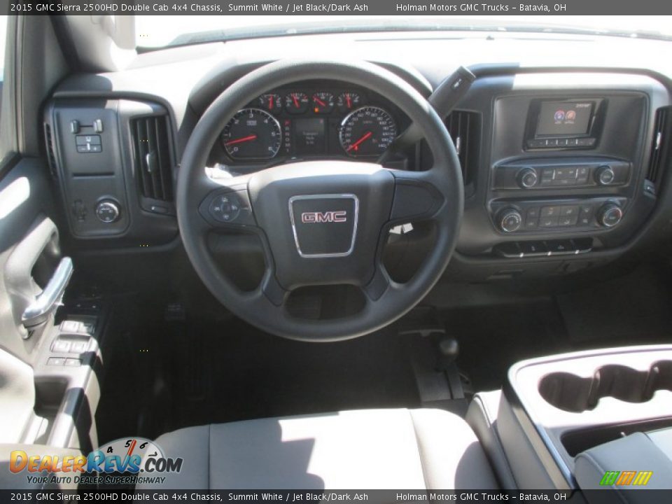 2015 GMC Sierra 2500HD Double Cab 4x4 Chassis Summit White / Jet Black/Dark Ash Photo #14