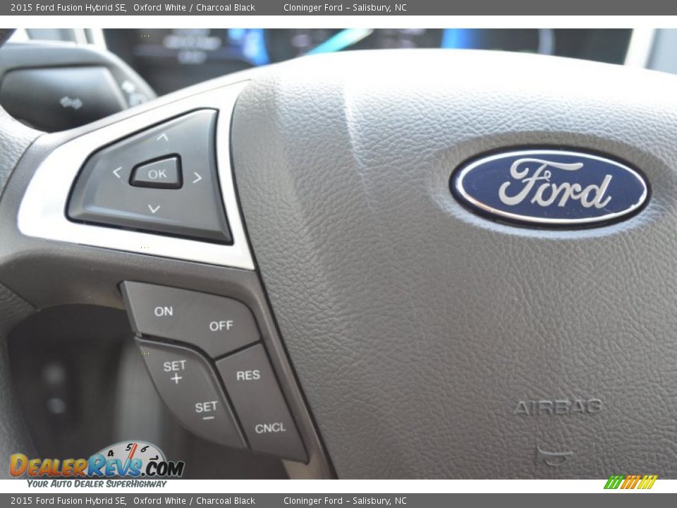 2015 Ford Fusion Hybrid SE Oxford White / Charcoal Black Photo #15