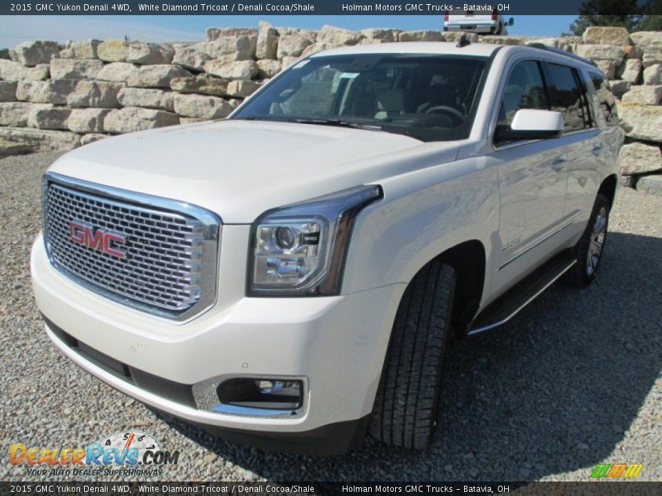 2015 GMC Yukon Denali 4WD White Diamond Tricoat / Denali Cocoa/Shale Photo #2