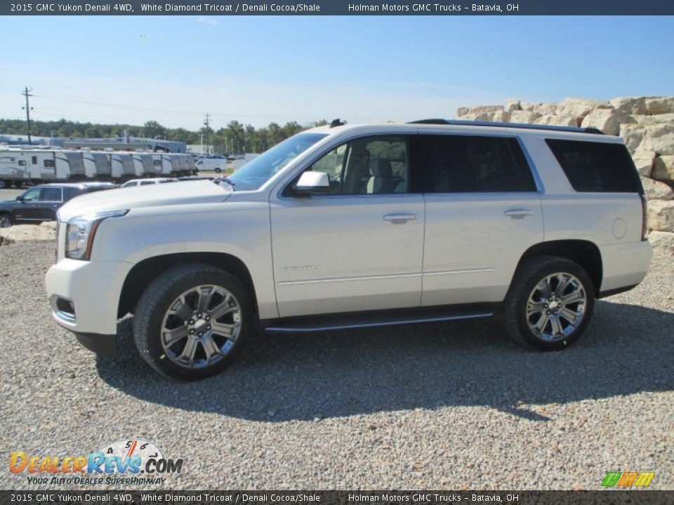 2015 GMC Yukon Denali 4WD White Diamond Tricoat / Denali Cocoa/Shale Photo #3