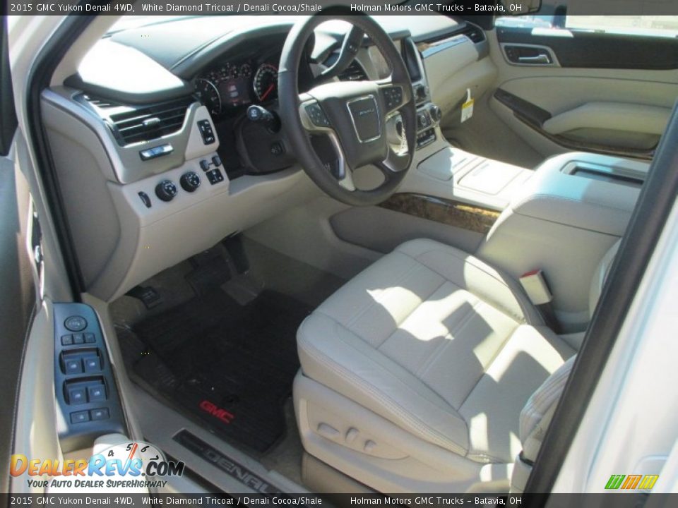 2015 GMC Yukon Denali 4WD White Diamond Tricoat / Denali Cocoa/Shale Photo #6