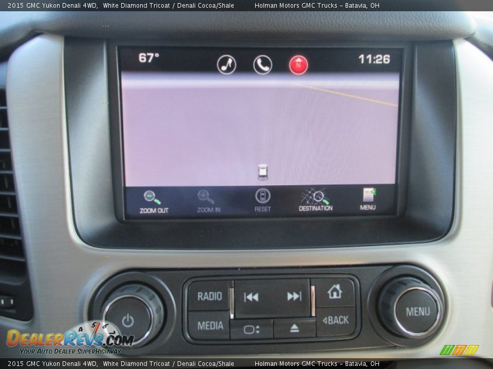 2015 GMC Yukon Denali 4WD White Diamond Tricoat / Denali Cocoa/Shale Photo #10