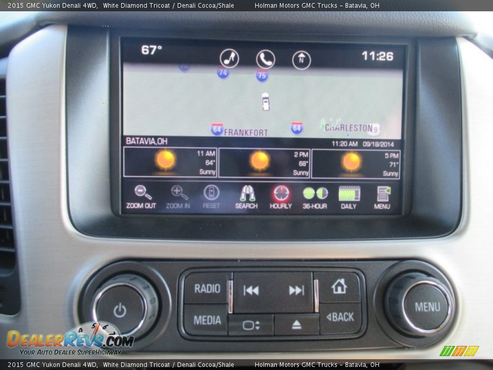 2015 GMC Yukon Denali 4WD White Diamond Tricoat / Denali Cocoa/Shale Photo #11