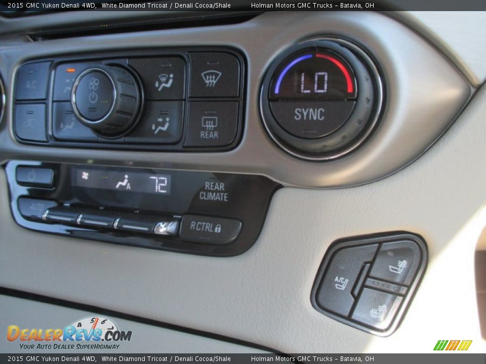 2015 GMC Yukon Denali 4WD White Diamond Tricoat / Denali Cocoa/Shale Photo #16