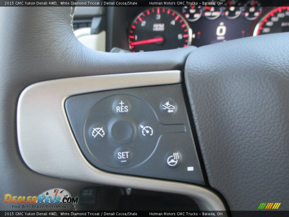 2015 GMC Yukon Denali 4WD White Diamond Tricoat / Denali Cocoa/Shale Photo #22