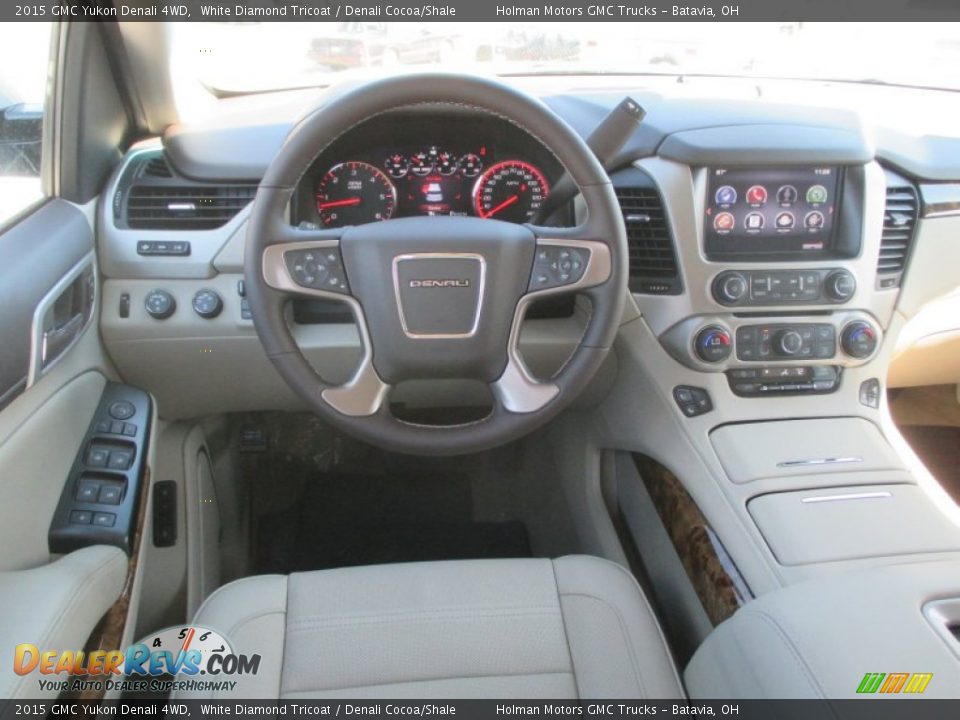 2015 GMC Yukon Denali 4WD White Diamond Tricoat / Denali Cocoa/Shale Photo #34