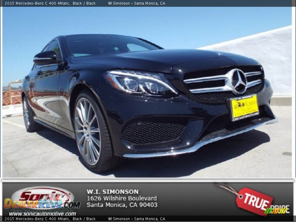 2015 Mercedes-Benz C 400 4Matic Black / Black Photo #1