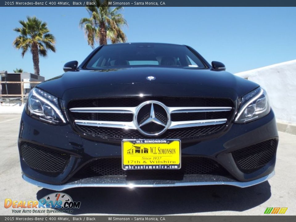 2015 Mercedes-Benz C 400 4Matic Black / Black Photo #2