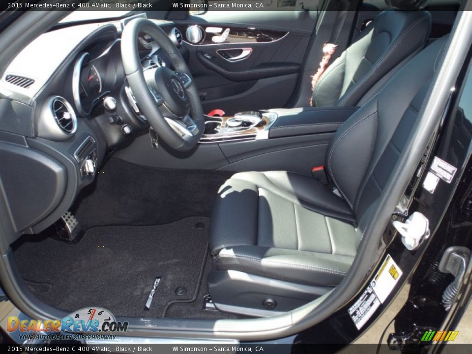 2015 Mercedes-Benz C 400 4Matic Black / Black Photo #7