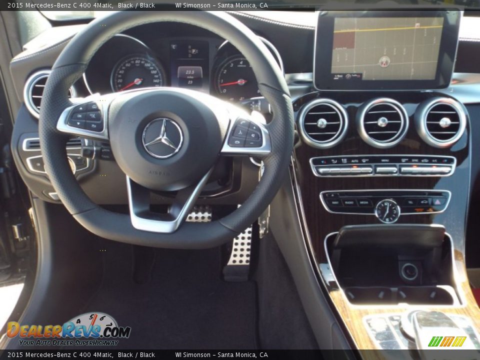 2015 Mercedes-Benz C 400 4Matic Black / Black Photo #9
