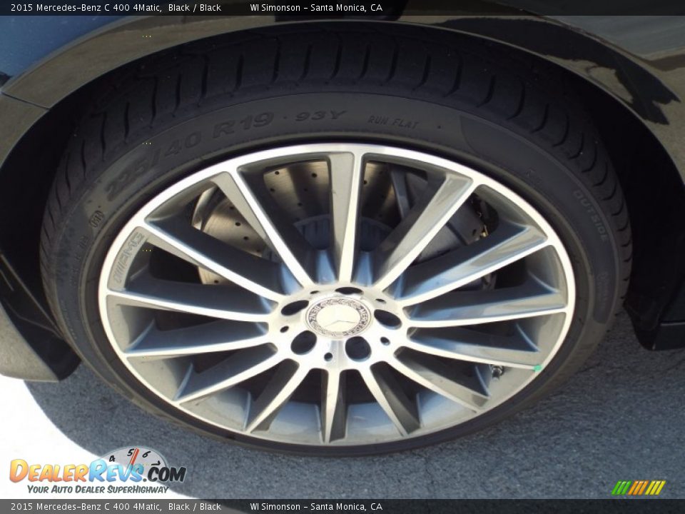 2015 Mercedes-Benz C 400 4Matic Black / Black Photo #10