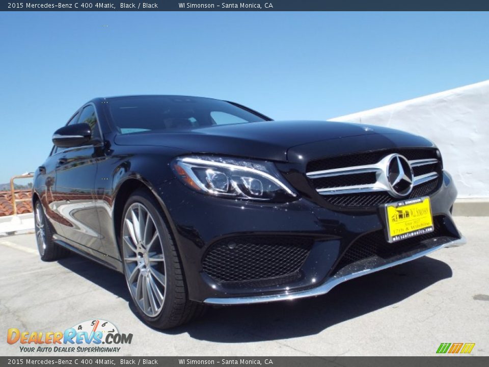 2015 Mercedes-Benz C 400 4Matic Black / Black Photo #11