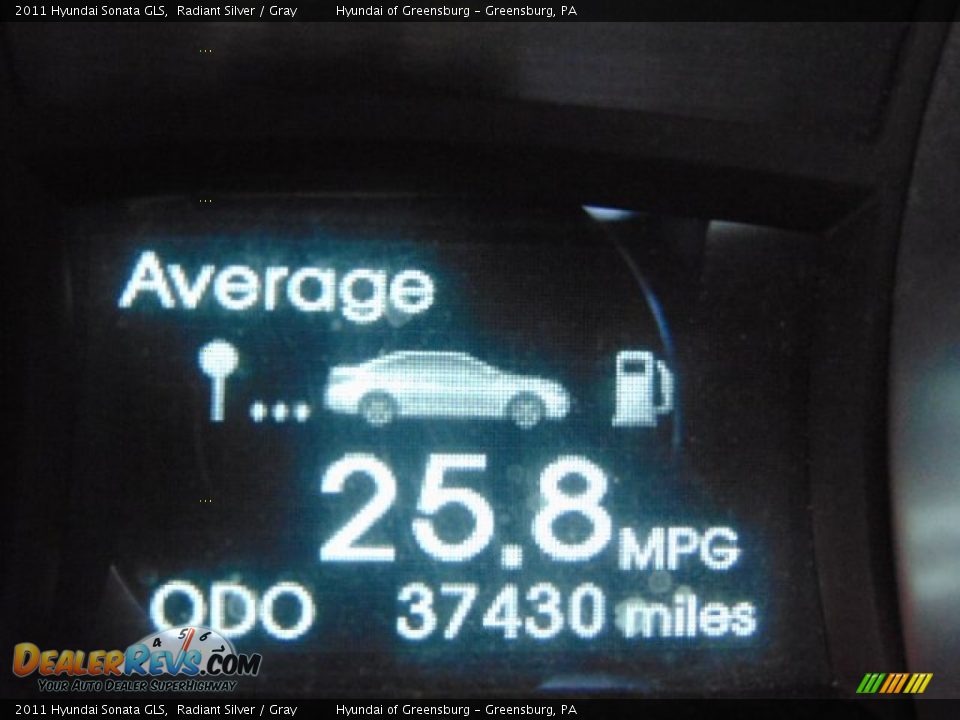 2011 Hyundai Sonata GLS Radiant Silver / Gray Photo #25