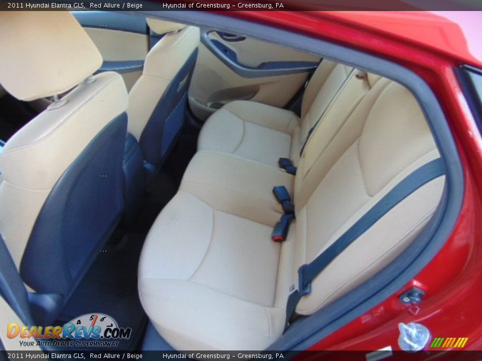 2011 Hyundai Elantra GLS Red Allure / Beige Photo #20