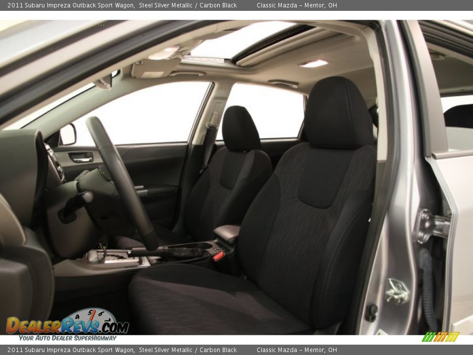 2011 Subaru Impreza Outback Sport Wagon Steel Silver Metallic / Carbon Black Photo #5