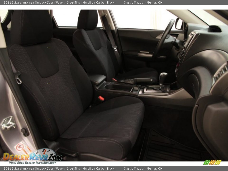 2011 Subaru Impreza Outback Sport Wagon Steel Silver Metallic / Carbon Black Photo #12
