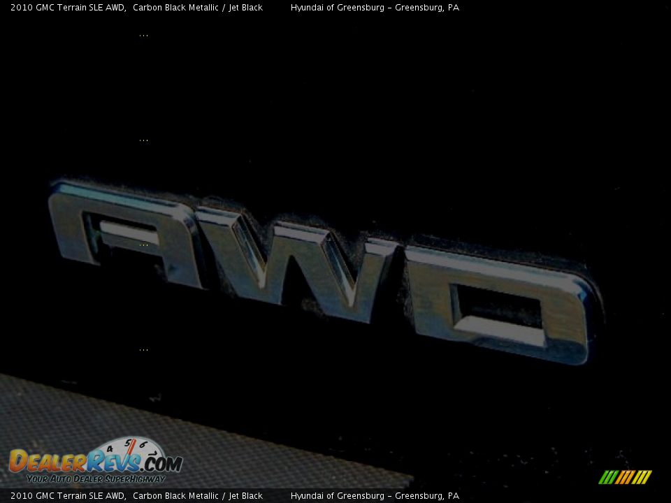 2010 GMC Terrain SLE AWD Carbon Black Metallic / Jet Black Photo #7