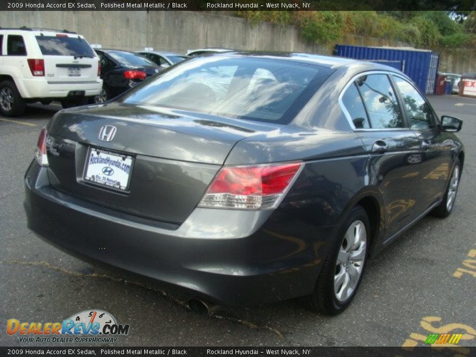 2009 Honda Accord EX Sedan Polished Metal Metallic / Black Photo #4